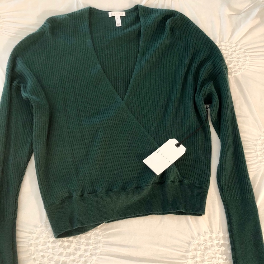 Leith faux wrap sweater